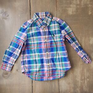 Polo Ralph Lauren Plaid Cotton Poplin Shirt – Size 2T
